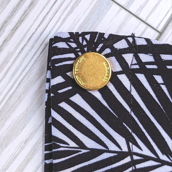 MICHAEL Michael Kors Palm Fronds Mini Dress in Black and White Size Small - Picture 6 of 9